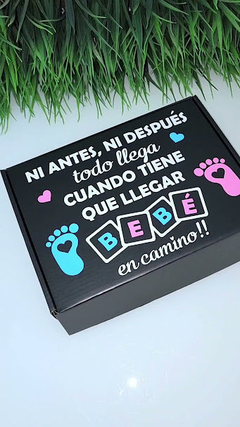 Caja negra para regalo personalizada