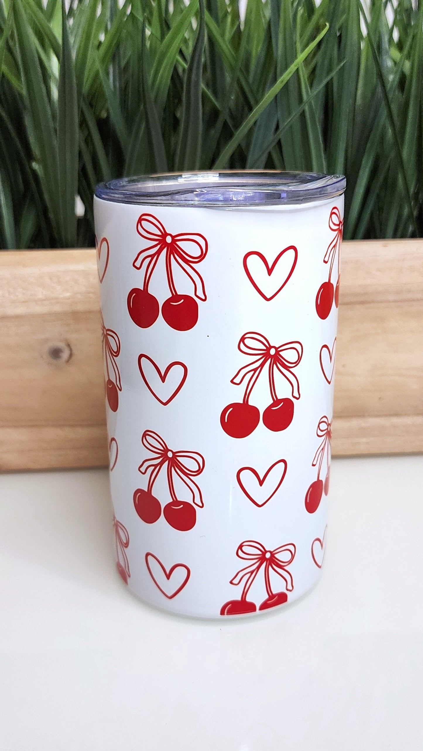 Vaso Cherries White Stainles Steel 12oz