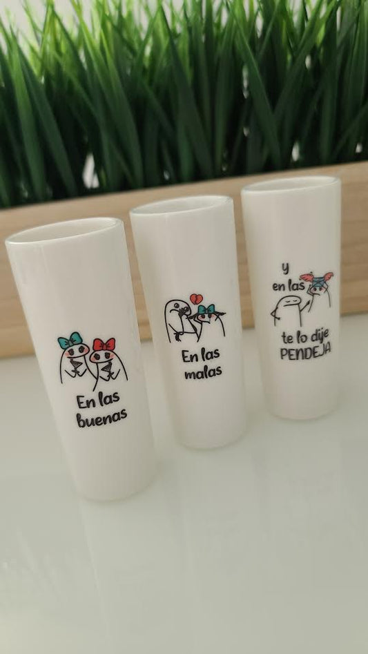 Set de 3 Vasos de shot PENDEJA