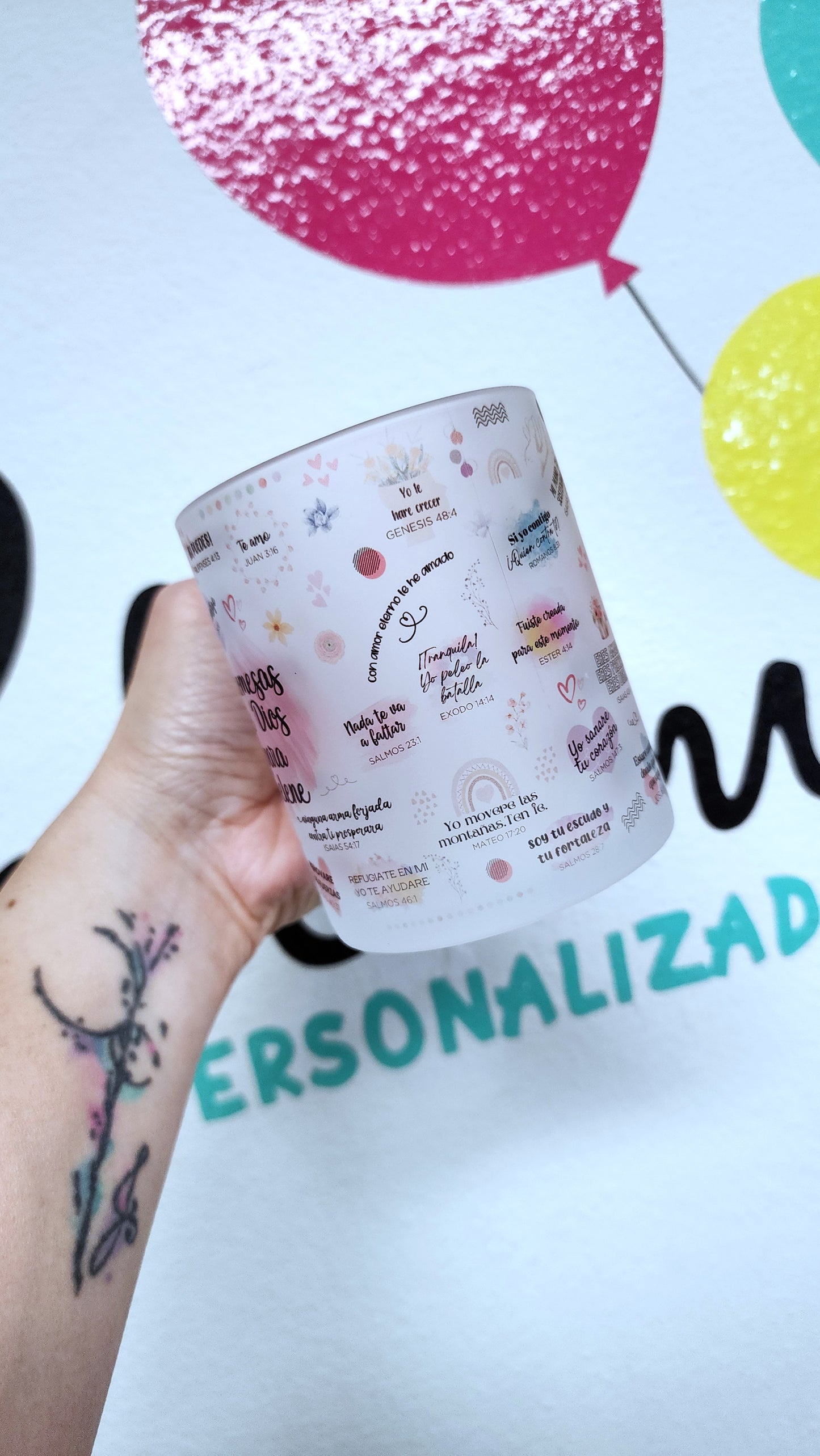 Taza Frosted Promesas de Dios