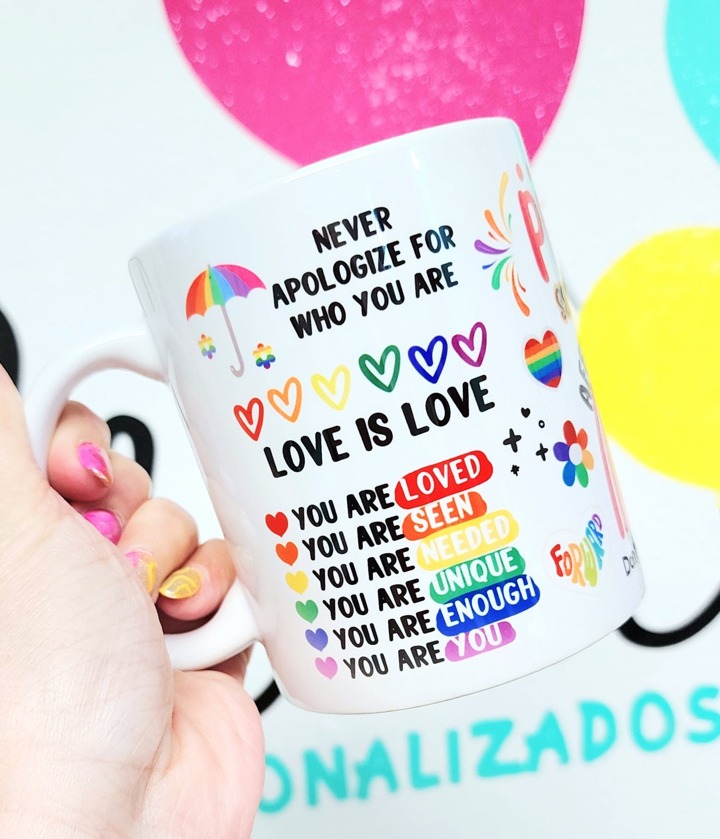 Taza Pride Self Love Affirmations