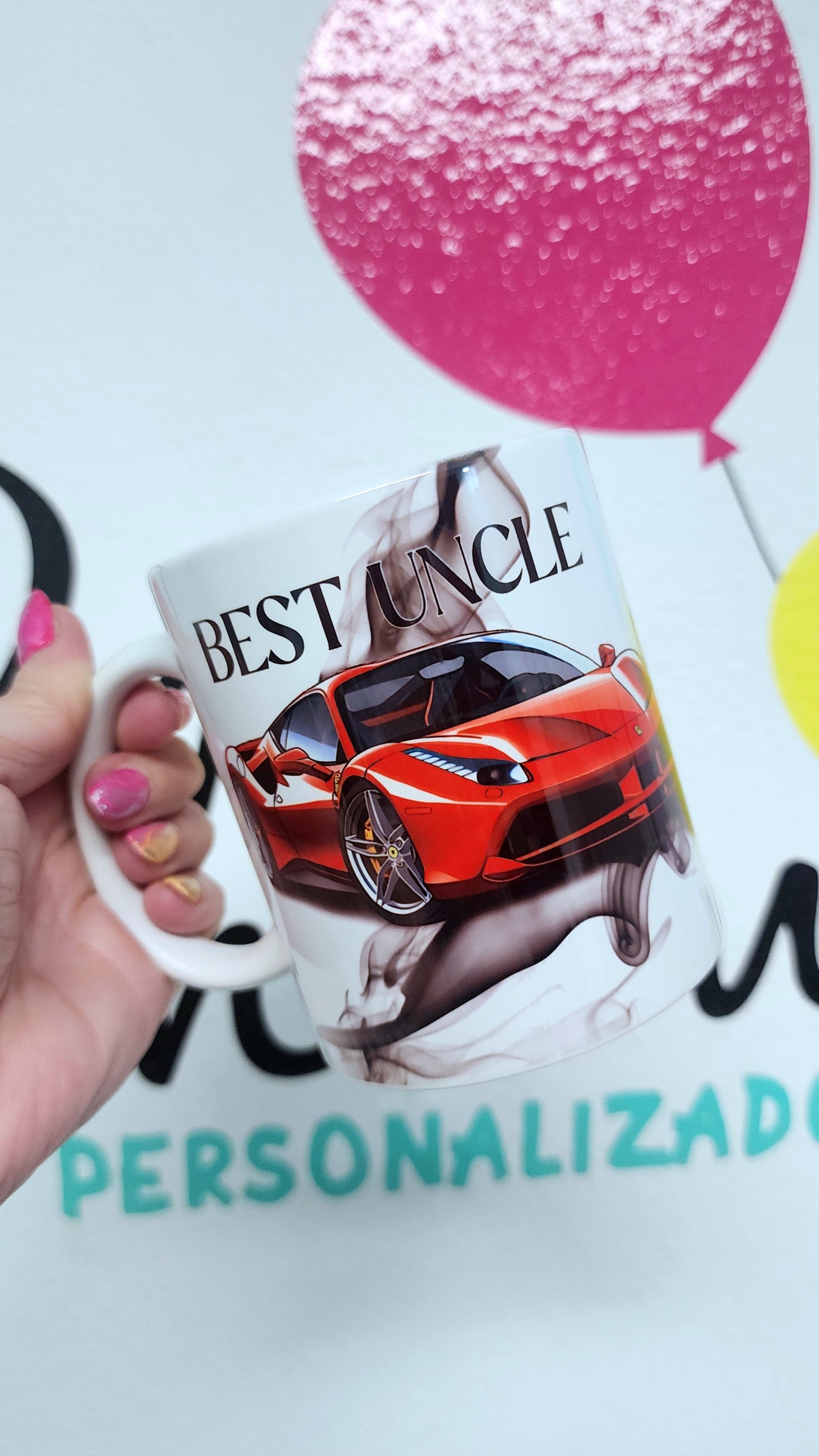 Taza Carros Personalizada con nombre