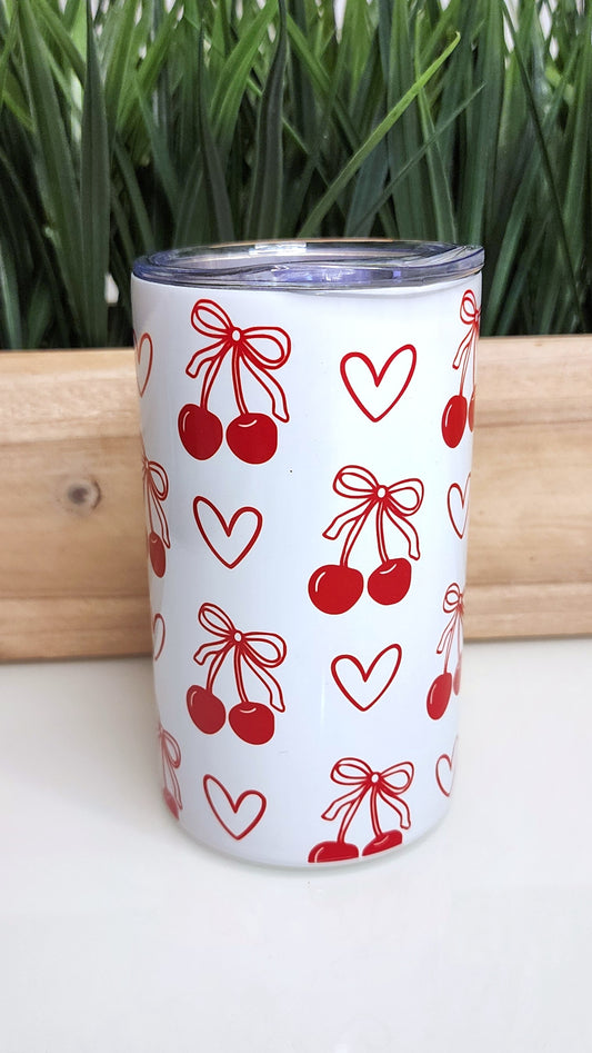 Vaso Cherries White Stainles Steel 12oz