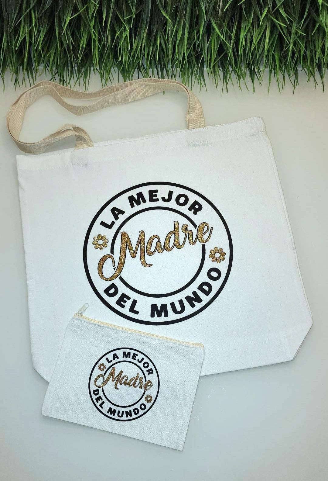 Set Tote Bag y Makeup Bag La mejor Madre